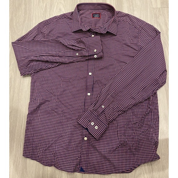 UNTUCKit Other - NWT UNTUCKit Mens Red Plaid Long Sleeve Performance Button Up Shirt Size XXL 2XL